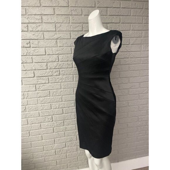 JAX Black Sleeveless Sheath Dress Size 4 - Picture 3 of 10
